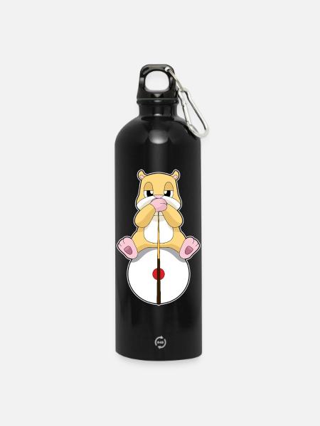 Hamster Billiard Queue Sport - Trinkflasche mit Karabiner 750 ml - Schwarz