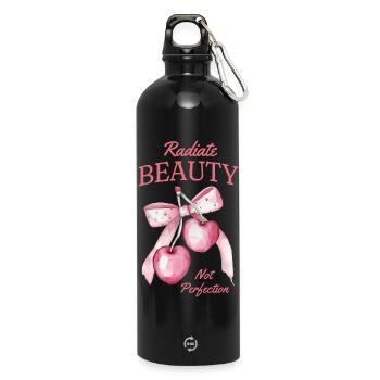 Vitamines dans les cerises Fruit Love Cerises acides - Gourde en inox avec mousqueton 750 ml - noir - Devant
