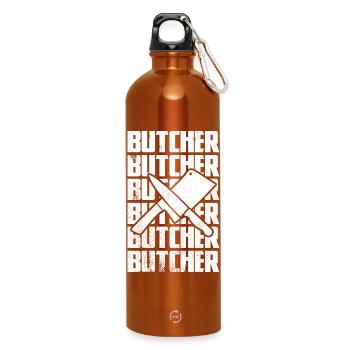 Drôle de boucher - Gourde en inox avec mousqueton 750 ml - orange - Devant
