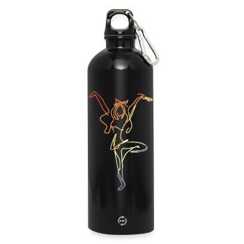 cheerleader - Water Bottle with carabiner 750 ml - black - Front
