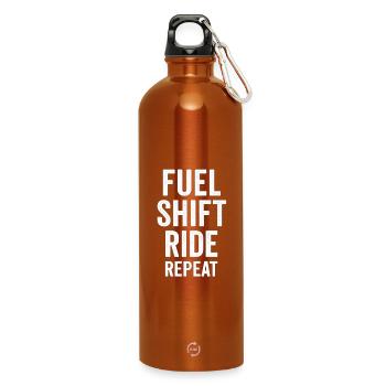 Mouvement du cycle énergétique - Gourde en inox avec mousqueton 750 ml - orange - Devant