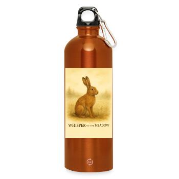 Murmure du lièvre des prés - Gourde en inox avec mousqueton 750 ml - orange - Devant