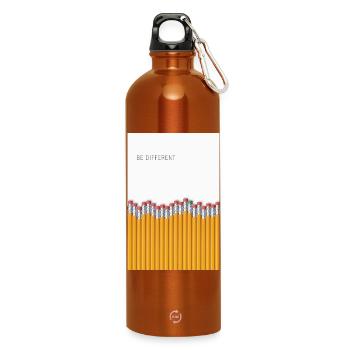 Be Different Minimalist Statement Design - Trinkflasche mit Karabiner 750 ml - Orange - Vorne
