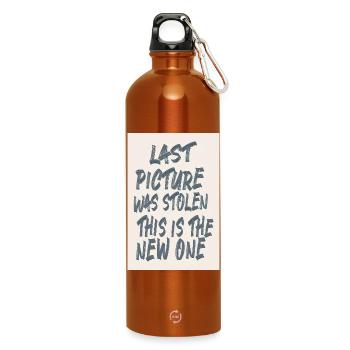 Last Picture Was Stolen Grunge Handmade Style - Trinkflasche mit Karabiner 750 ml - Orange - Vorne
