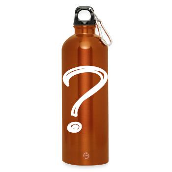 A question mark - Water Bottle with carabiner 750 ml - burnt orange - Front