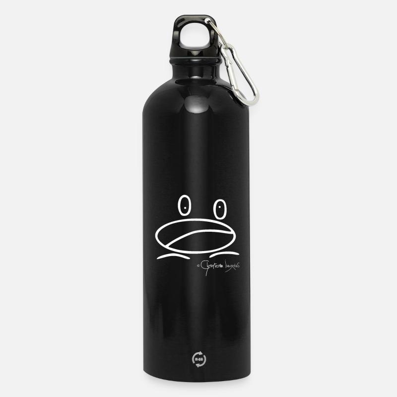 Grenouillemini - Ranunculus Oophagus - Gourde en inox avec mousqueton 750 ml - noir