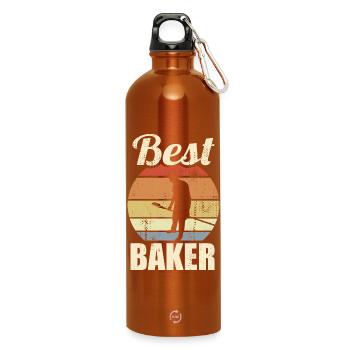 Funny Baker - Water Bottle with carabiner 750 ml - burnt orange - Front