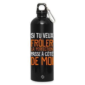 La Perfection - Gourde en inox avec mousqueton 750 ml - noir - Devant