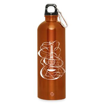 Ukulele Skizze - Trinkflasche mit Karabiner 750 ml - Orange - Vorne