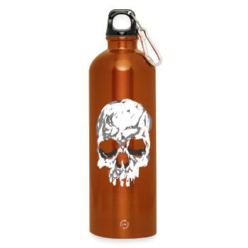 Crâne - Gourde en inox avec mousqueton 750 ml - orange - Devant