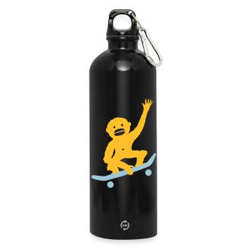 Monkey Tricks - Water Bottle with carabiner 750 ml - black - Front