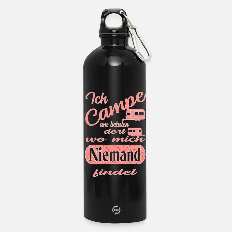 camp - Gourde en inox avec mousqueton 750 ml - noir