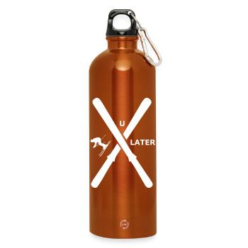 Skifahren - Ski you later - Trinkflasche mit Karabiner 750 ml - Orange - Vorne