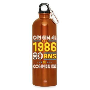 Original – 1986 – 40 ans de conneries - Gourde en inox avec mousqueton 750 ml - orange - Devant