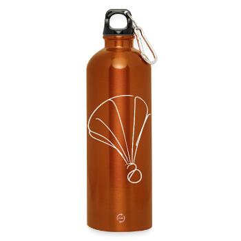 Badminton Drawing - Water Bottle with carabiner 750 ml - burnt orange - Front