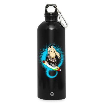 Surfeur de sumo - Gourde en inox avec mousqueton 750 ml - noir - Devant