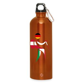 Alpenüberquerung E5 Wandern - Trinkflasche mit Karabiner 750 ml - Orange - Vorne