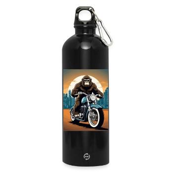 Gorilla Biker - Trinkflasche mit Karabiner 750 ml - Schwarz - Vorne