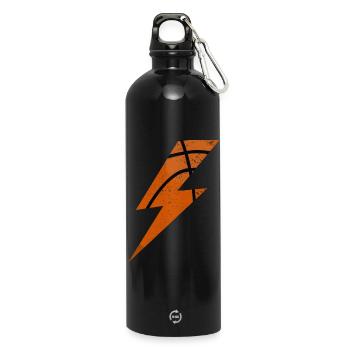 Blitz de basket-ball énergique - Gourde en inox avec mousqueton 750 ml - noir - Devant