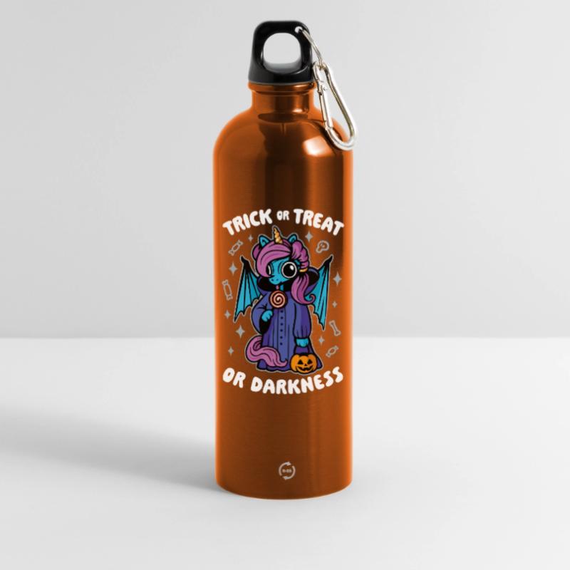 Dunkles süßes Einhorn - Süßes oder Saures oder Dunkelheit Trinkflasche mit Karabiner 750 ml