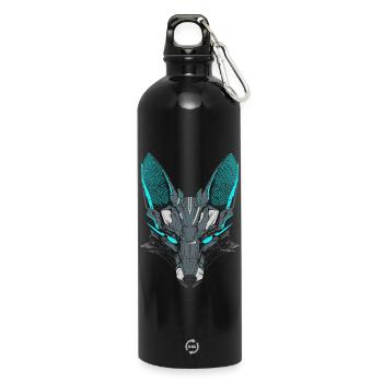 Mecha Fox - Water Bottle with carabiner 750 ml - black - Front