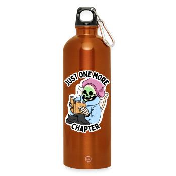 Séance de lecture pour les amoureux des livres - Gourde en inox avec mousqueton 750 ml - orange - Devant
