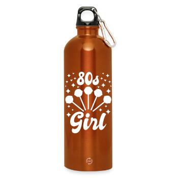Filles des années 80 - Gourde en inox avec mousqueton 750 ml - orange - Devant