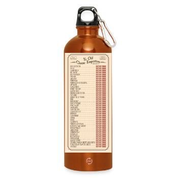 Ye Olde Cheese Emporium Skizze - Trinkflasche mit Karabiner 750 ml - Orange - Vorne