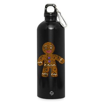 Biscuit - Gourde en inox avec mousqueton 750 ml - noir - Devant