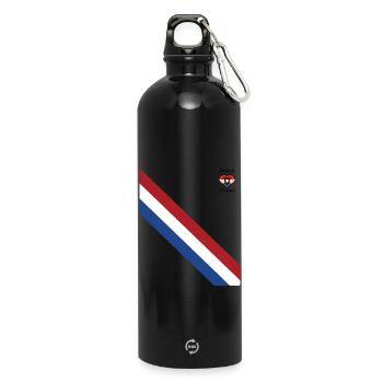 Great Dutch victory - Water Bottle with carabiner 750 ml - black - Front