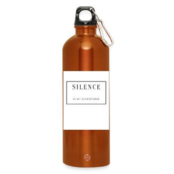 Silence, Force et Sérénité sur Textile - Gourde en inox avec mousqueton 750 ml - orange - Devant