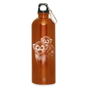 Totenkopfaffe - Trinkflasche mit Karabiner 750 ml - Orange - Vorne