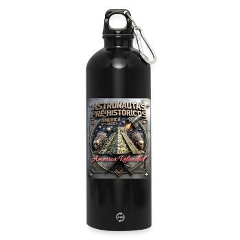 America Reloaded - Trinkflasche mit Karabiner 750 ml - Schwarz - Vorne