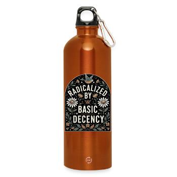 Blumen Statement für Gleichberechtigung Fans - Trinkflasche mit Karabiner 750 ml - Orange - Vorne