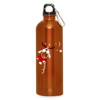 Noël - Gourde en inox avec mousqueton 750 ml - orange - Devant