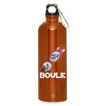 Boules volantes pour les joueurs de boules Bouler - Gourde en inox avec mousqueton 750 ml - orange - Devant