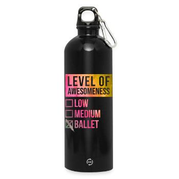 ballet - Gourde en inox avec mousqueton 750 ml - noir - Devant