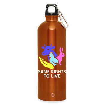 same rights to live - Trinkflasche mit Karabiner 750 ml - Orange - Vorne