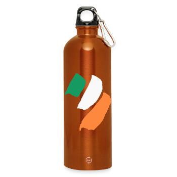 Ireland Flag - Water Bottle with carabiner 750 ml - burnt orange - Front