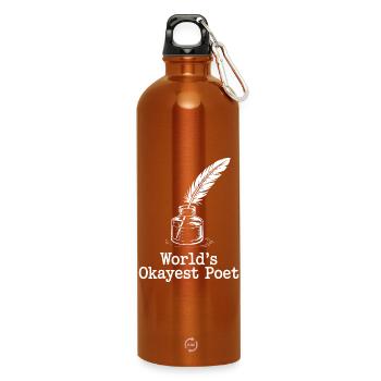 Okayest Poet Feather Ink - Trinkflasche mit Karabiner 750 ml - Orange - Vorne