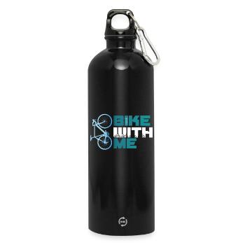 faire du vélo avec moi Fahrrad Rad bmx MTB Rennrad blau Team - Gourde en inox avec mousqueton 750 ml - noir - Devant