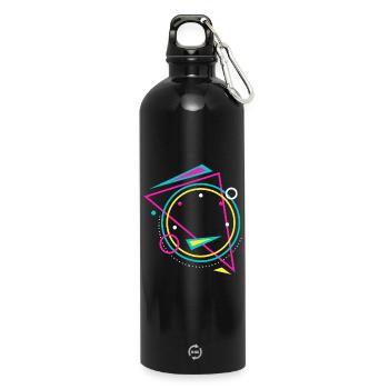 géométrie - Gourde en inox avec mousqueton 750 ml - noir - Devant