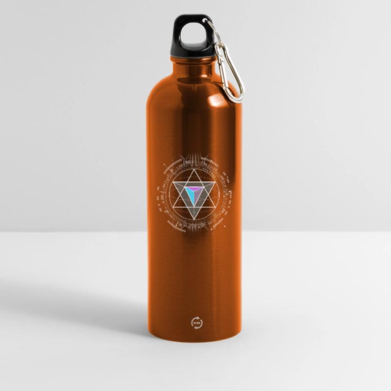 nerd CPU pyramide illuminati game wow hacker code Trinkflasche mit Karabiner 750 ml