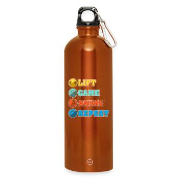 Anime - Water Bottle with carabiner 750 ml - burnt orange - Front