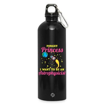 Astrophysik Student - Trinkflasche mit Karabiner 750 ml - Schwarz - Vorne