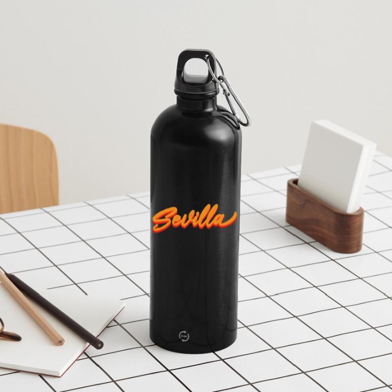 Sevilla Gradient Script Logo Water Bottle with carabiner 750 ml