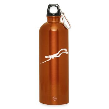 Spearfishing Fishing Diving - Water Bottle with carabiner 750 ml - burnt orange - Front