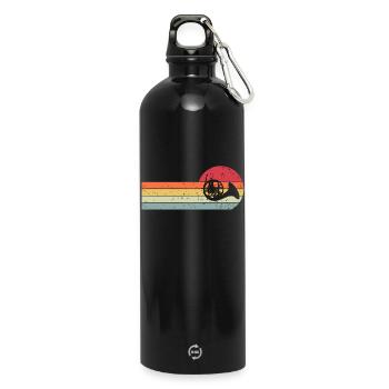 Waldhorn - Trinkflasche mit Karabiner 750 ml - Schwarz - Vorne