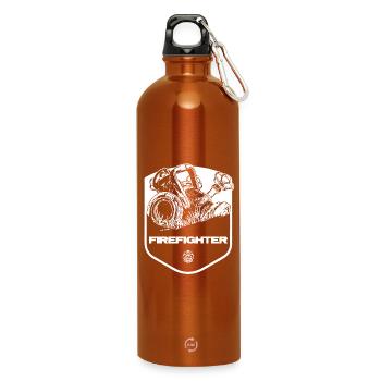 Firefighter - Water Bottle with carabiner 750 ml - burnt orange - Front