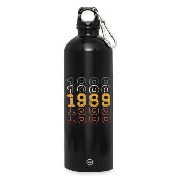 1989 - Trinkflasche mit Karabiner 750 ml - Schwarz - Vorne